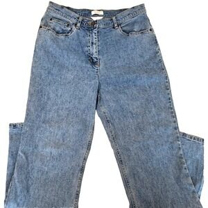 Vtg High‎ Rise Flare Leg Jeans Christopher & Banks Women's 8 Stretch Medium Wash